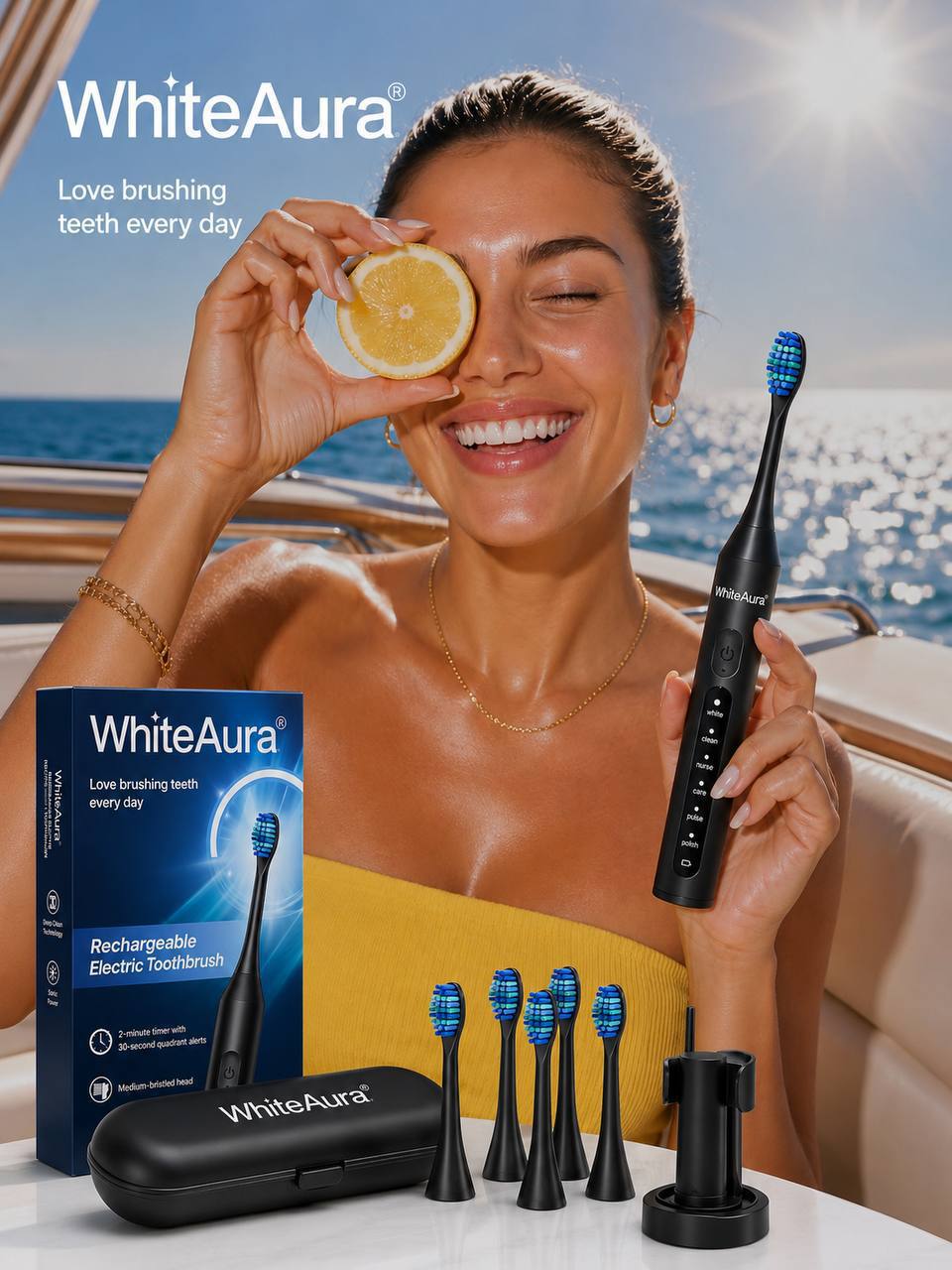 WhiteAura™ Smart Electric Toothbrush