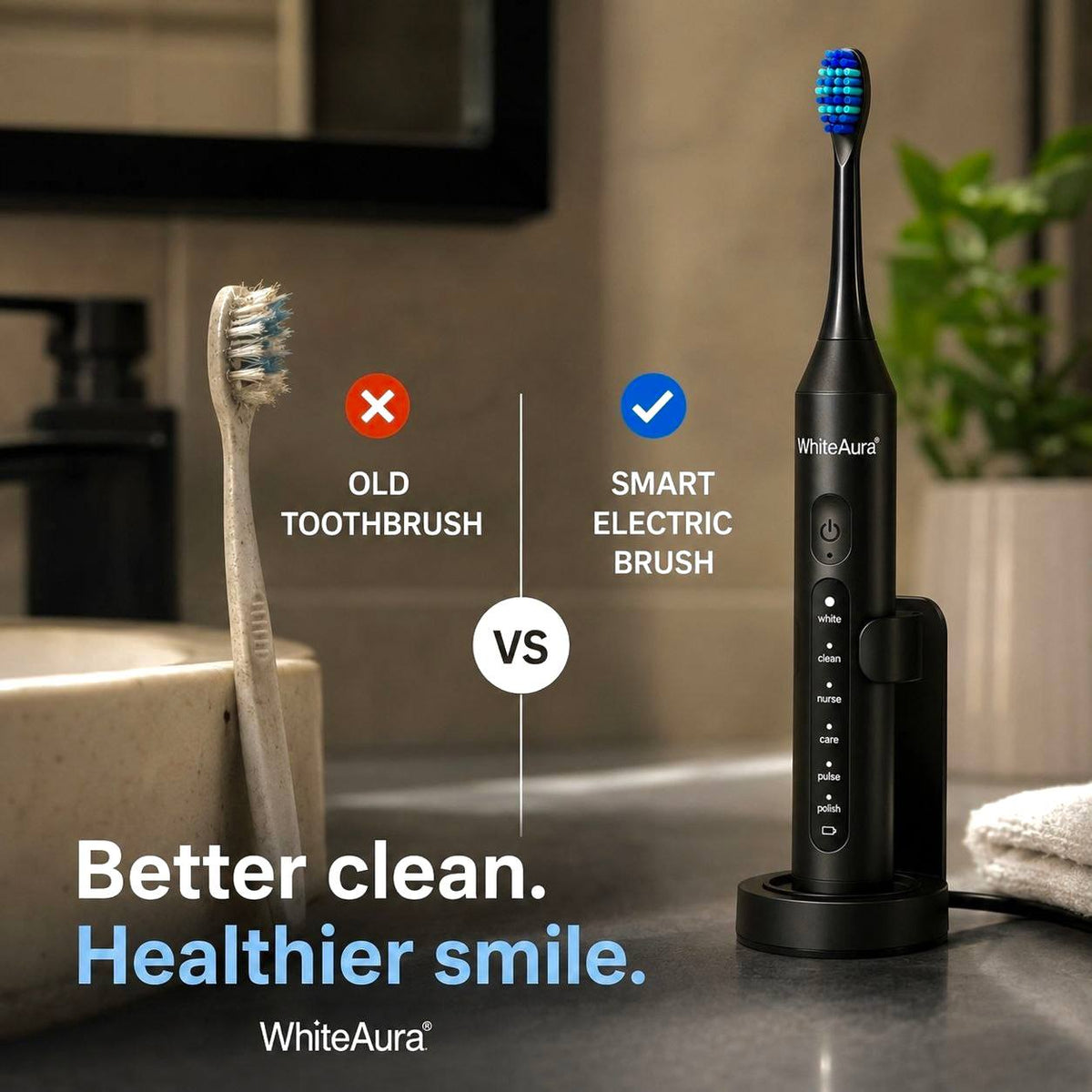 WhiteAura™ Smart Electric Toothbrush